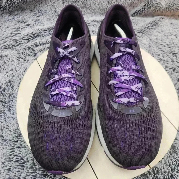 Under Armour HOVR Sonic 3 Womens Size 9.5 Shoes Purple White Running Sneakers - Picture 3 of 9